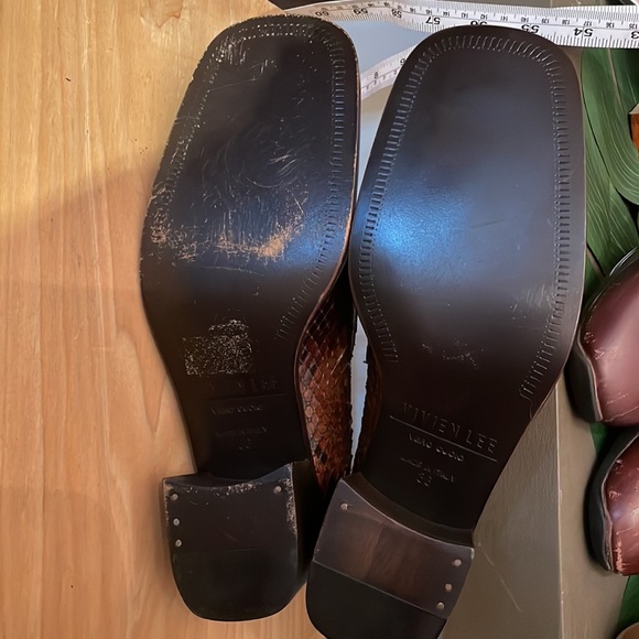 Python square toe ,  2 inc heel made in Italy all leather - Picture 3 of 8